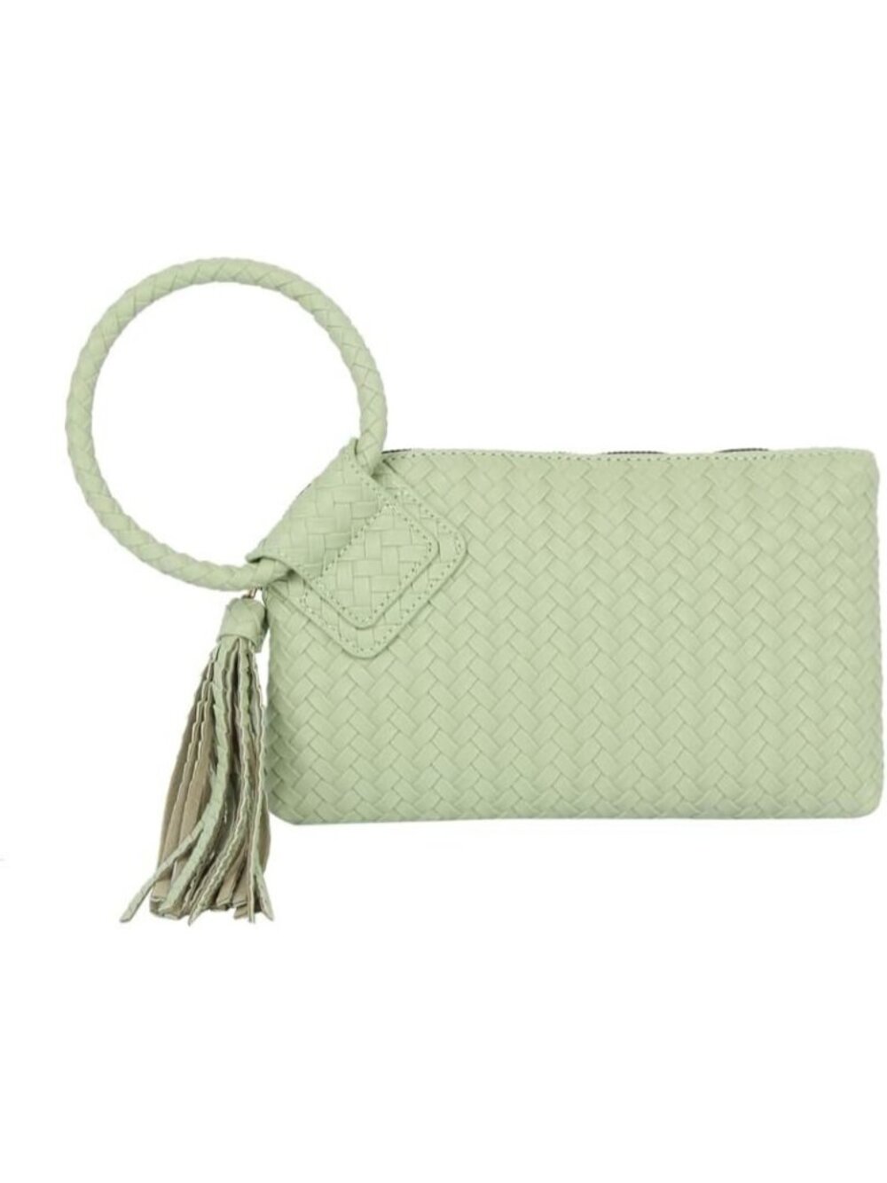 Women's Mint Leather Formal Purse Wristlet Wallet Casual Evening Handbag